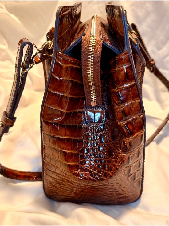 Brahmin Finley Satchel Melbourne Pecan & Ady Wallet - Picture 8 of 16